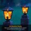 Dynaming 4 Pack Solar Flame Post Lights Outdoor, Solar Powered