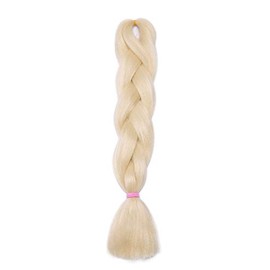 Ombre 4 Tones Braiding Hair Extensions Jumbo Braids Hair Extension Jumbo Braiding for Twist Braiding 24",1 Bundles - Bleach Blonde