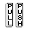Real Sticky 6" Push Pull Door STICKER Decal Sticky Self