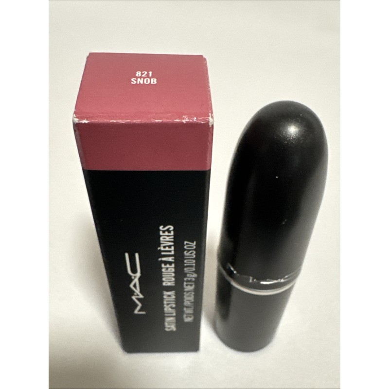 M·A·C MAC Satin Lipstick Shade 821 SNOB Full Size 3g/.1oz