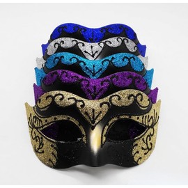Losuya Masquerade Mask Prom Masks for Men Venetian Masks Party Evening Prom Ball Bachelorette Party Costumes Accessories (Gold)