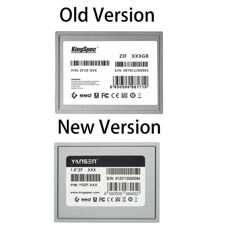 128 GB KingSpec 1,8 ZIF 40 pines de estado sólido