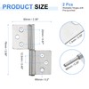 sourcing map 2Pcs 3" x 2-3/8" (LxW) 304 Stainless Steel