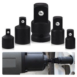 Rustark 5Pcs Impact Socket Adapter Set Standard SAE Socket Impact Adapter Reducer Impact Driver Wrench Conversion Kit Socket Reducer Locking Socket Adapter Square Drive Converter Set