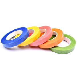 Art&Beauty 5 Rolls Assorted Colors Floral Tapes Stem Wrap Tape for Bouquet Stem Wrap Florist, Width 1/2 inch