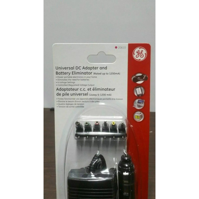 GE Universal DC Power Supply Adapter Output 1200mA 3V 6V
