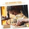 Operitacx Wooden Sandpaper Retainer Sandpaper Sanding Block Cork Backing Board