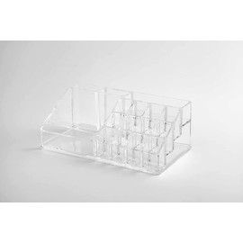 Alnicov 16 Compartments Clear Acrylic Cosmetic Storage Box Jewelry Accessories Cosmetic Skin Care Products