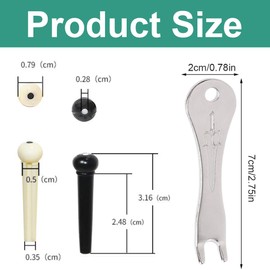 VYIBPDY Guitar Tool, Acoustic Guitar Bridge Pins Puller Remover Extractor Tool with Guitar Nut and 12 Pack Guitar Bridge Pins