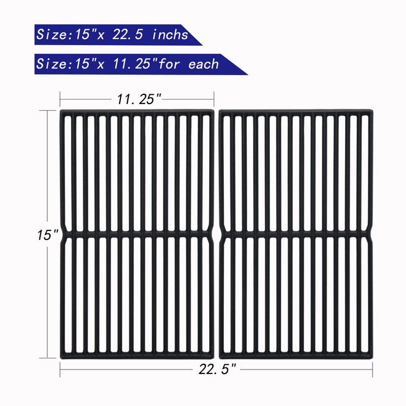 Leship 15 inch Grill Grates Replacement for Weber 7522 Spirit