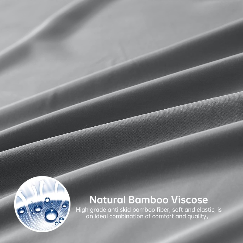 Simple&Opulence 100% Bamboo Viscose Fitted Sheet, Cooling and Luxurious Silky