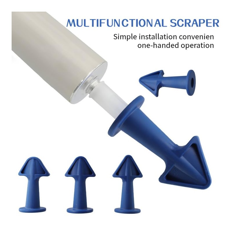 Caulking Tips 6pcs Caulk Gun Tips Blue Silicone Sealant Nozzles