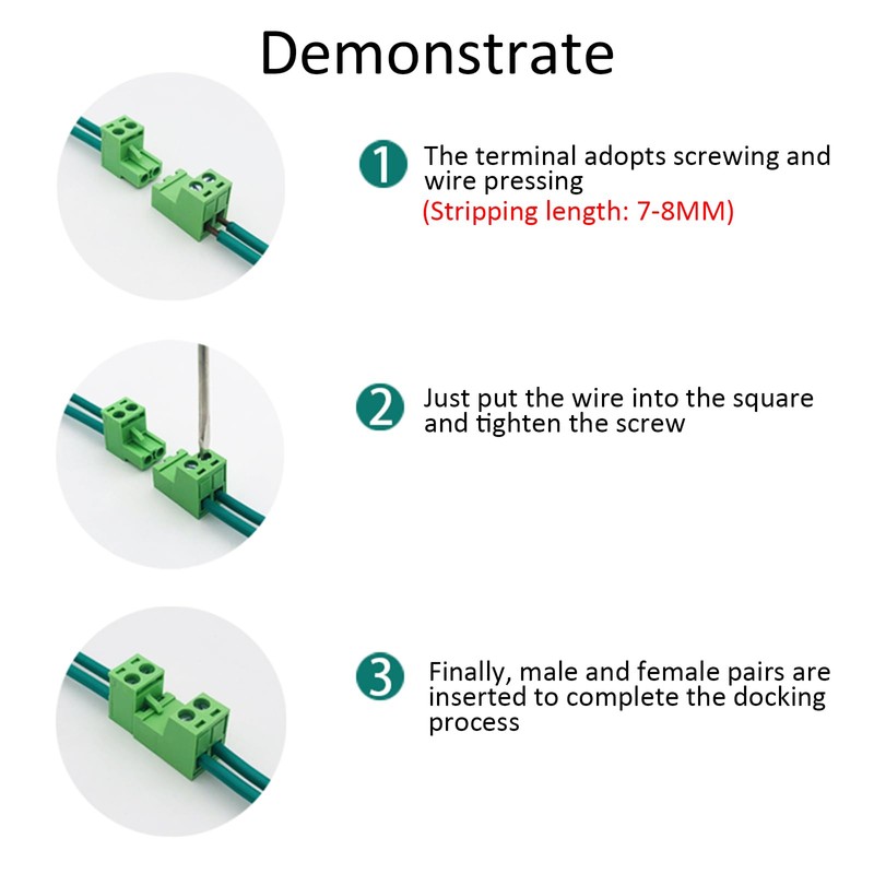 Willwewon Set of 10 3 Pin 2EDGRK 5.08 mm Pitch