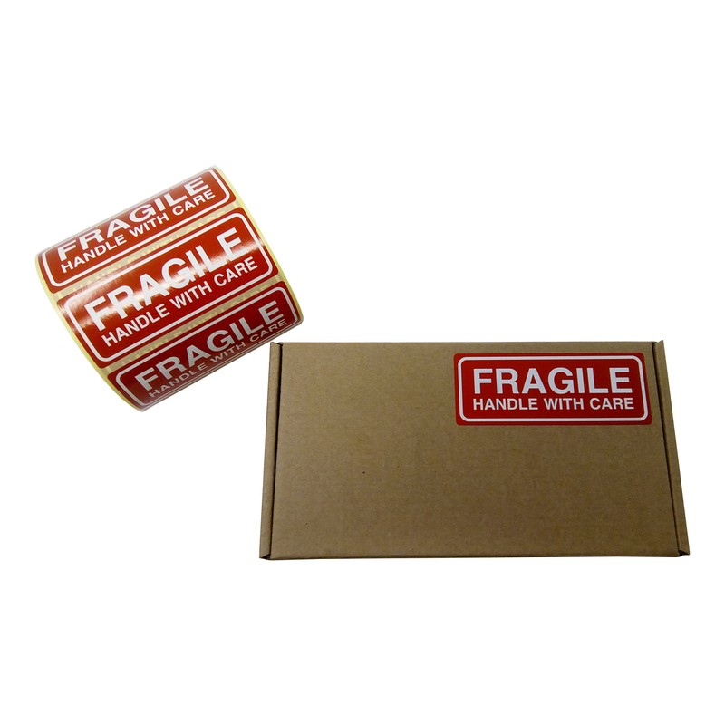 OliveBird Fragile Stickers 90 x 35 mm Large Labels White
