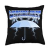 Meteorologist Weatherman Meteorology Umbrella Bootleg Style Throw Pillow