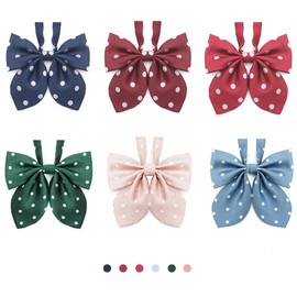 KYULM7 Women's Bow Tie, Stylish, Plain, Rabbit Ears, Daily Style, JK, High School Students, College Students, Working Persons, Cute, blue (light)