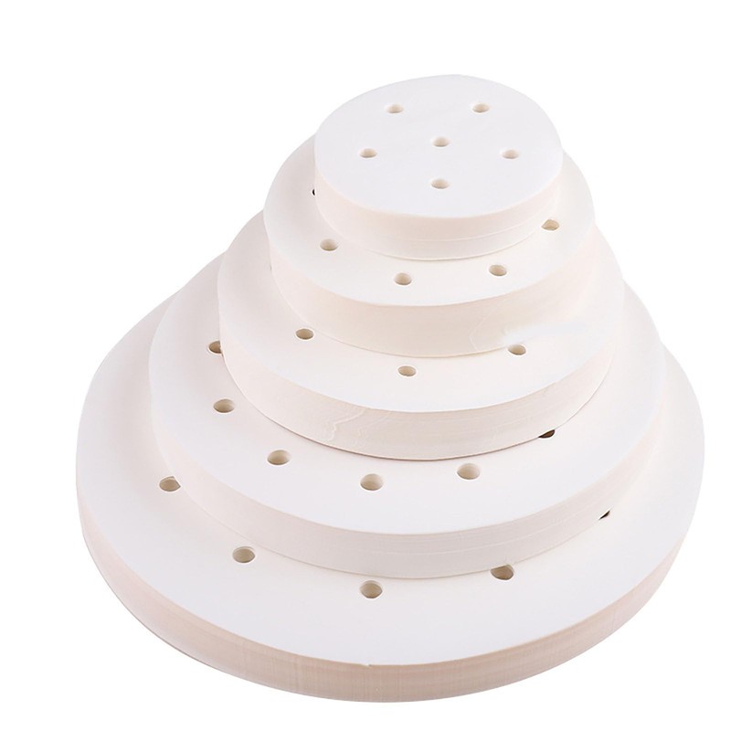 Steamer Paper, 200 Sheets Diameter of 12.6 Inch White Food