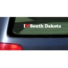 I Love Heart South Dakota State Vinyl Sticker Decal.