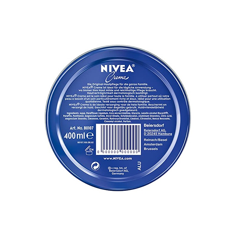 NIVEA Creme Dose Universalpflege (400 ml), klassische Feuchtigkeitscreme für alle