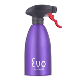 Evo Oil Sprayer 18/8 Stainless Steel, Non-Aerosol for Olive, Cooking Oils, and Vinegars, Purple, 16-Ounce Capacity