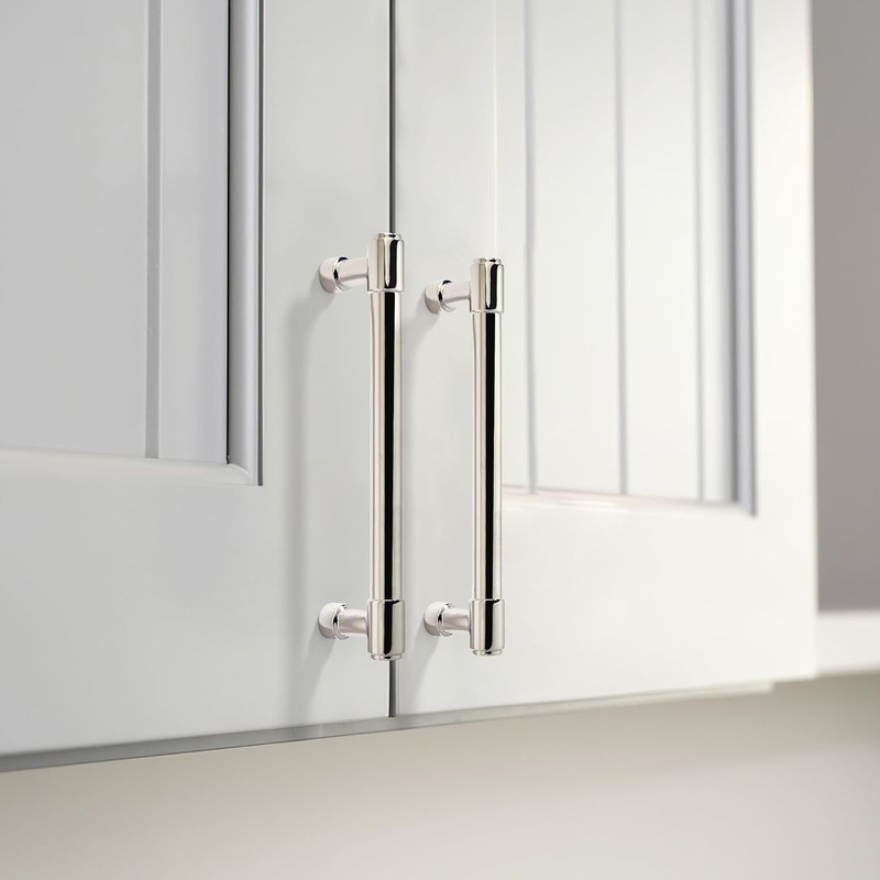 khtumeware 10 Pack 3-1/2 Inch Center to Center Polished Nickel