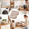 2Pcs Small Wicker Storage Baskets with Handles & Liners for