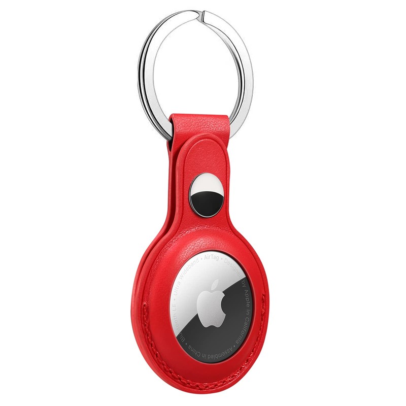 Yiunssy Protective Case for Airtag (2021), Key Ring Anti-Scratch Leather