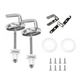 GYWHOOFT Toilet Seat Hinges, Pair of Alloy Toilet Seat Hinges, Replacement Kit for Toilet Seat, Universal Replacement Kit for Toilet Seats, Replacement Toilet Hinges with Nuts