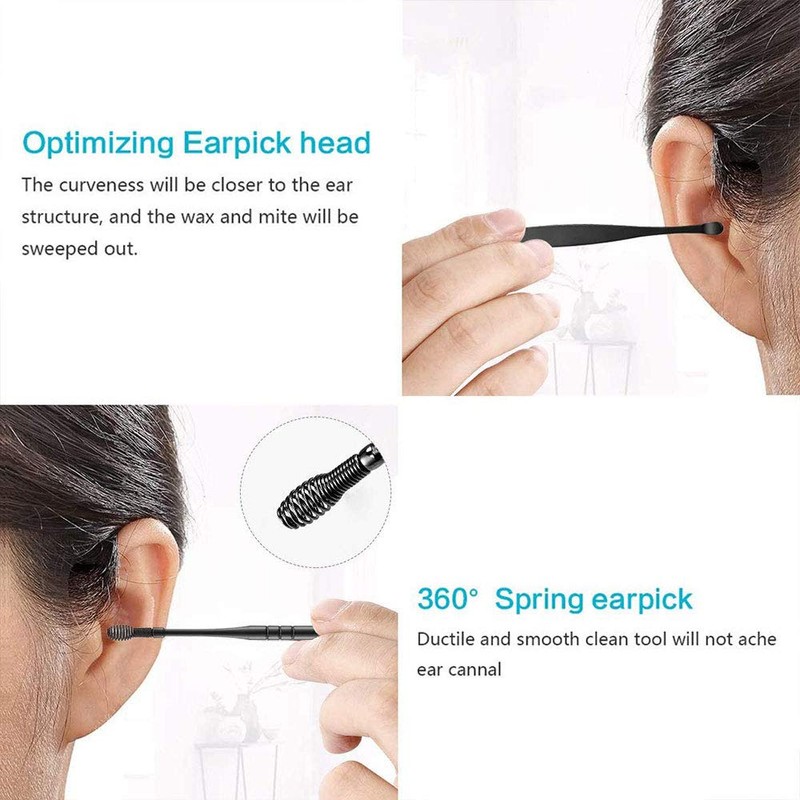 Ear Pick Earwax Removal Kit, Stainless Steel Ear Pick Set