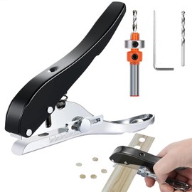 Yuentoen Single Hole Punch Paper, Silver Single Hole Punch, Robust Hole Punch for Cards, Metal Hole Punch, 8 mm Round Punch, High Performance Hole Punch for PVC Cards and Plastic Sheets