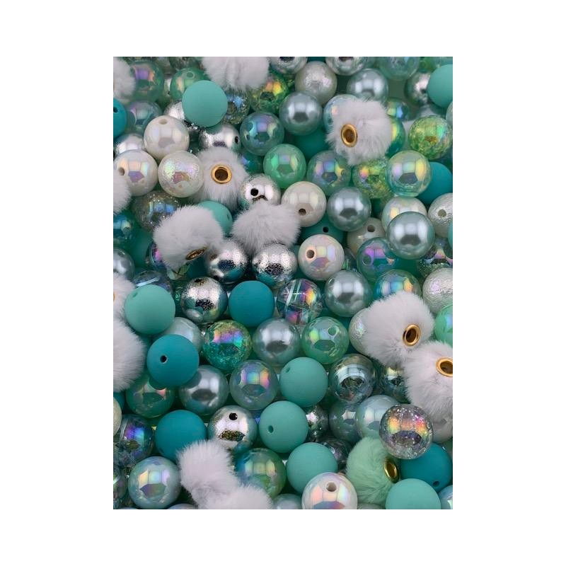 Color Mix 20 Pack 16mm Acrylic Beads for Pen and