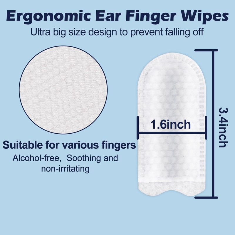 UNIPUP Dog Ear Finger Wipes, Gentle Dog Ear Cleaning Wipes