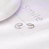 Sterling Silver Double Hoop Earrings for Single Piercing - Silver