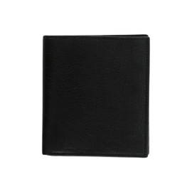 BACCI clean stitched Bifold Wallet - RFID blocking Leather Wallet for Men with 1 ID window, 9 cards, 2 inner slots & 2 cash pockets - Timeless Hipster Men's Wallet (Black)