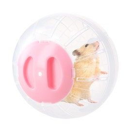 Exercise Ball Hamster 14.5 cm, Hamster Ball, Hamster Wheel Exercise Ball, Plastic Hamster Ball, Hamster Run Ball for Dwarf Hamsters, Gerbils, Guinea Pigs, Pet Jogging Play (Pink Transparent)