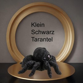 Kremers Schatzkiste Decorative Tarantula Black 15 x 10 x 9 cm Polyresin Spider Animal Figure Decoration