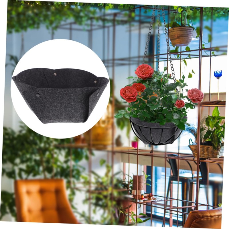 Sosoport Garden Pot Liner 12-inch Fabric Planter Basket Liner Durable