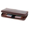 Risedot Zippered Pen Organizer, Leather Zippered Pen Pouch, Fountain Roller