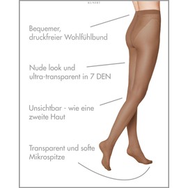 KUNERT Beauty 7 Women's Tights Nude Look 7 Denier, almond 1004