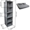 iGadgitz Home U7150 Fabric Hanging Wardrobe Shelves (5 Shelf), Collapsible