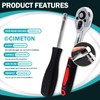 Cimeton 46Pcs 1/4 Inch Drive Socket Ratchet Wrench Set Includes