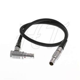 HangTon 0B 2 Pin Right Angle to 2 Pin Straight Power Cable for Alexa Camera, Teradek Bolt Bond, Transvideo SmallHD 703 Monitor, Z CAM E2 F6 S6 Camera EVF 45 cm