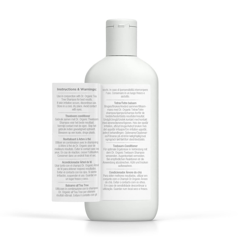 Dr. Organic Tea Tree Conditioner, Cleansing, Oily Roots & Scalp,