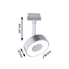 Paulmann 95593 3-Step-Dim Circle URail LED Rail spot 180lm 5W