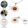 AMBEDORA Women's Necklace 925 Silver Round Baltic Amber Celtic Circle