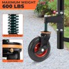 FAHKNS 8" Gate Wheels with Brake, 360 Degree Swivel Spring-Loaded,