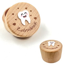 YOGAZEN Milk Tooth Box, Tooth Box Milk Teeth Boys Tooth Box Milk Teeth Girls Printed with 3D Cartoon Tooth Pattern Milk Tooth Box, Creative Christening and Birthday Gifts for New Parents