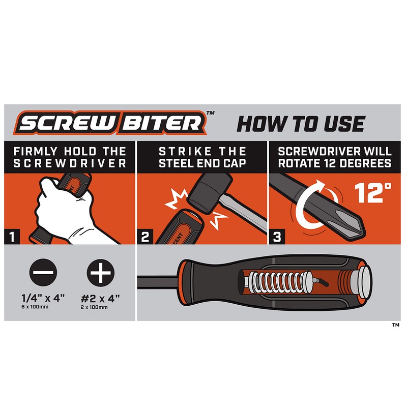 Crescent Screw Biter #2 x 4" Phillips Dual Material Extraction