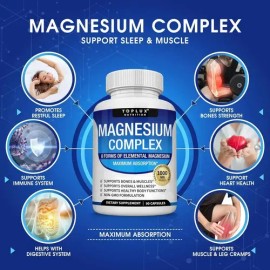 Suplemento Complejo Magnesio 1000mg 8 Formas 90 Cápsulas                                                                                              