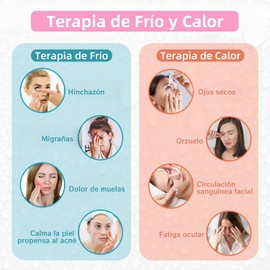 Mascara de Hielo para Cara para Reducir Hinchazón, Compresa Fria y Caliente Mascarilla de gel Facial Reutilizable para Reducir Ojeras/ Migraña/Enrojecimiento, Antifaz de Fríos para Cuidado de la Piel
